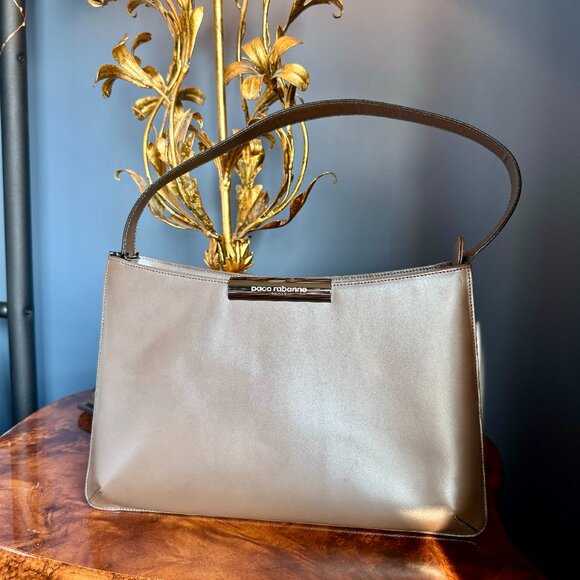 Vintage Early 00s Y2K Paco Rabanne Grey Adjustable Shoulder Bag - Picture 3 of 16